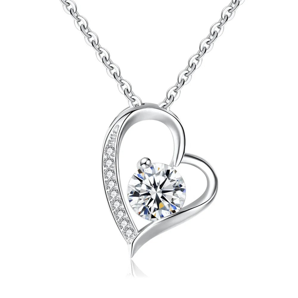 Eternity Flower with Crystal Necklace Gift Box